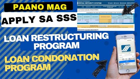 condonation in tagalog example|SSS Loan Restructuring Program: What is It and How .